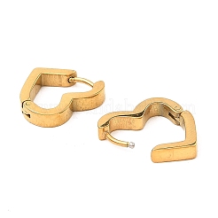 304 Stainless Steel Heart Hoop Earrings for Women&nbsp;EJEW-E291-15G