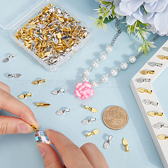 200Pcs 2 Colors Alloy Glue-on Flat Pad Bails&nbsp;FIND-SP0001-82