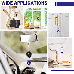 Glass Evil Eye & Alloy Rhinestone Car Pendant Decorations&nbsp;AJEW-GL0003-26