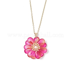 Glass Pendant Necklaces&nbsp;NJEW-MZ00112-08
