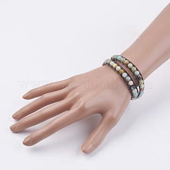 Natural Gemstone Wrap Bracelet&nbsp;BJEW-JB03613