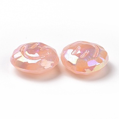 Rainbow Iridescent Plating Acrylic Beads&nbsp;OACR-A010-05A