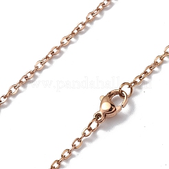 Ion Plating(IP) 304 Stainless Steel Cable Chain Necklace for Men Women&nbsp;NJEW-K245-024C