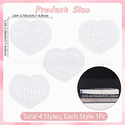 4Pcs 4 Styles Silicone Carved Molds&nbsp;MRMJ-SC0001-47B