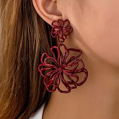 Alloy Enamel Dangle Stud Earrings&nbsp;FS-WG7F825-02