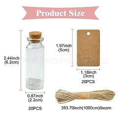 20Pcs Glass Cork Bead Containers&nbsp;CON-YW0001-60