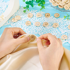 200Pcs 8 Styles Wood Buttons&nbsp;BUTT-TA0001-34