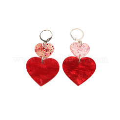 Valentine's Day Iron Acrylic Leverback Earrings&nbsp;WGDAD85-01