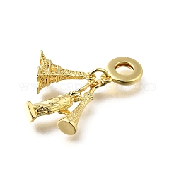 Brass Eiffel Tower The Statue of Liberty European Dangle Charms&nbsp;KK-Q066-03G