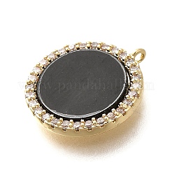 Brass Micro Pave Cubic Zirconia and Acrylic Charms&nbsp;LS-KK-Q035-02G