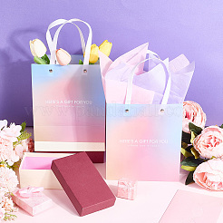 2Pcs Gradient Color Paper Gift Tote Bags&nbsp;ABAG-SP0001-28