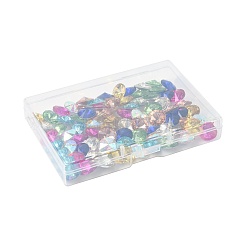 80Pcs 8 Colors Glass Pointed Back Rhinestone&nbsp;RGLA-FS0001-20