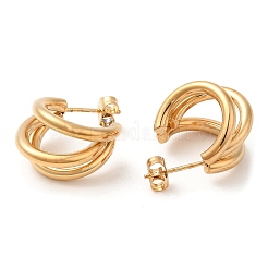 304 Stainless Steel Round Stud Earrings&nbsp;STAS-D085-13G