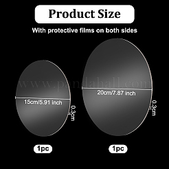 2Pcs 2 Styles Transparent Acrylic Sheet&nbsp;MACR-BC0001-09