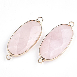 Natural Rose Quartz Links connectors&nbsp;X-G-S344-03G