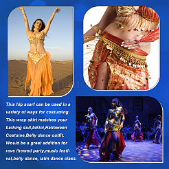 Polyester Tassel Belly Dance Short&nbsp;AJEW-WH0038-95B