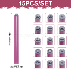 15Pcs 15 Styles PP Plastic Nail Art Seal Stamps Pen Sets&nbsp;MRMJ-WH0075-131A