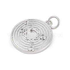 Brass Micro Pave Clear Cubic Zirconia Pendants&nbsp;KK-G522-30P