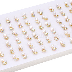 Clear Cubic Zirconia Tree of Life Stud Earrings with Natural Pearl&nbsp;PEAR-N020-06I