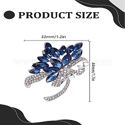 1Pc  Flower Zine Alloy Rhinestone Brooches&nbsp;JEWB-LP0004-28