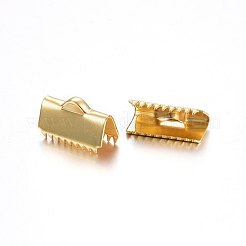304 Stainless Steel Ribbon Crimp Ends&nbsp;STAS-P210-34G