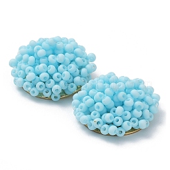 Glass Seed Beaded Cabochons&nbsp;FIND-G058-02I
