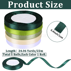 5 Rolls 5 Colors Polyester Ribbon&nbsp;OCOR-CP0001-26B
