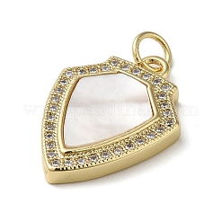 Brass Micro Pave Cubic Zirconia Pendants&nbsp;KK-Q808-10G