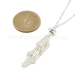 Brass Pouch Necklace Making for Gemstone Nugget&nbsp;NJEW-JN04368