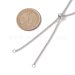 304 Stainless Steel Slider Necklace Makings&nbsp;AJEW-JB01259-02