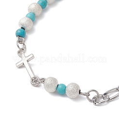 Cross 304 Stainless Steel & Brass Link Bracelets&nbsp;BJEW-JB12645