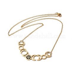 201 Stainless Steel Pendant Necklaces&nbsp;NJEW-K253-08G