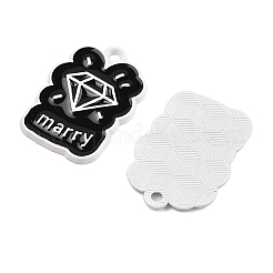 Spray Painted Alloy Pendants&nbsp;PALLOY-R451-01