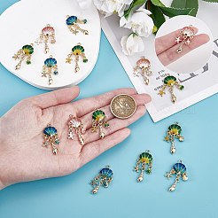 24Pcs 3 Colors Alloy Enamel Pendants&nbsp;FIND-SZ0005-87