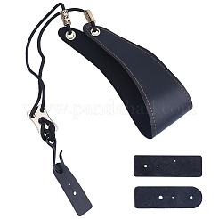 PU Leather & Alloy Adjustable Clarinet Shoulder Strap&nbsp;AJEW-WH20098-063