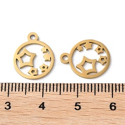 Ion Plating(IP) 304 Stainless Steel Charms&nbsp;STAS-Q303-02G