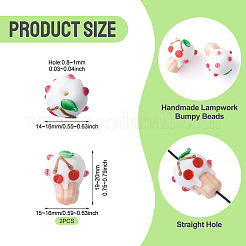 2Pcs Handmade Lampwork Bumpy Beads&nbsp;LAMP-TA0002-51A