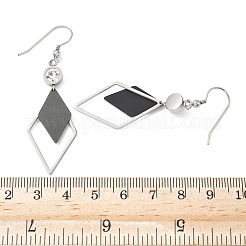 Electroplated 304 Stainless Steel Dangle Earrings&nbsp;EJEW-Z129-22P