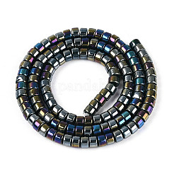 AB Color Plated Opaque Glass Beads Strands&nbsp;GLAA-T026-2x4mm-P16