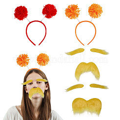 2Pcs 2 Colors Polyester Hair Bands&nbsp;AJEW-CA0004-94