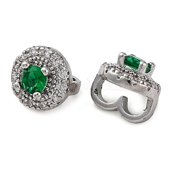 Brass Micro Pave Cubic Zirconia Clasps&nbsp;KK-Z089-08P