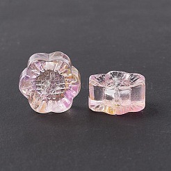 Electroplated Glass Beads&nbsp;GLAA-G090-01