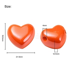 32Pcs 8 Colors Opaque Acrylic European Beads&nbsp;MACR-YW0001-42