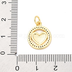Brass Micro Pave Cubic Zirconia Pendants&nbsp;KK-D325-60G-02