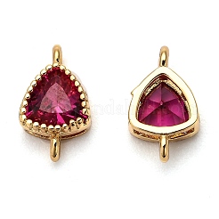 Real 18K Gold Plated Brass Micro Pave Cubic Zirconia Links Connectors&nbsp;ZIRC-L100-006G