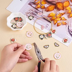 24Pcs Alloy Enamel Pendants&nbsp;JX178A