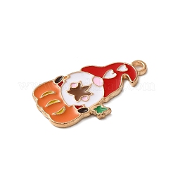 Thanksgiving Day Golden Tone Alloy Enamel Pendants&nbsp;X-ENAM-M002-02O-G