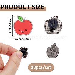 10Pcs Apple Enamel Pins&nbsp;JEWB-FH0002-48