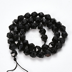 Natural Black Onyx Beads Strands&nbsp;G-Q468-90-8mm