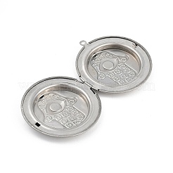 304 Stainless Steel Locket Pendants&nbsp;STAS-M090-04P
